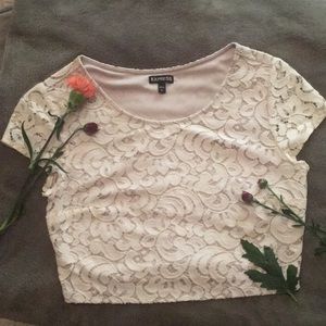 Express, (S), cream, beautiful pattern, half shirt